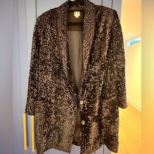 Hilary Macmillan Sequin Double Breasted Blazer Dress size small.